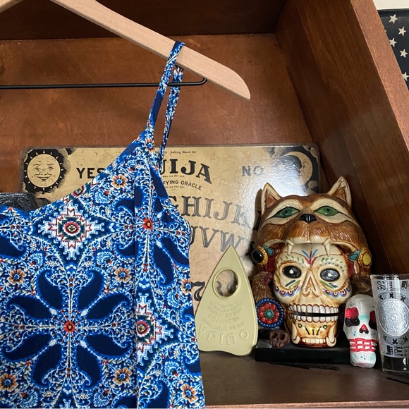 Show Me Your MuMu Tops - Show Me Your Mumu - Blue Patterned Tank Top - size xs